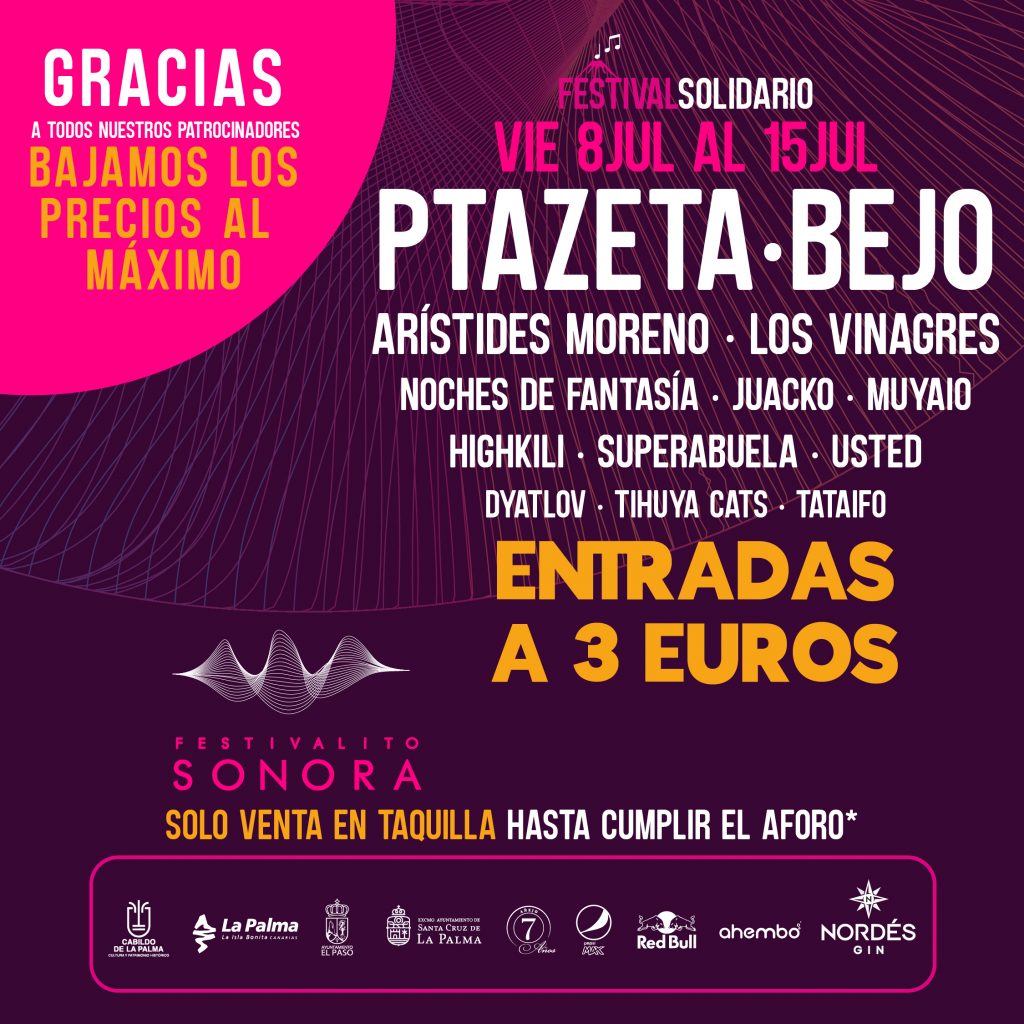 Festivalito Sonora rebaja el precio de sus conciertos estrellas a tres euros